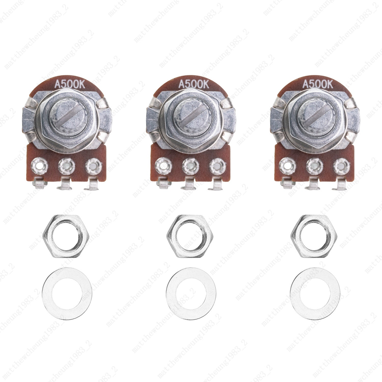 1/3/5/10X Mini Potentiometer Long 18mm A/B 250k/500k Volume Tone Taper Pot