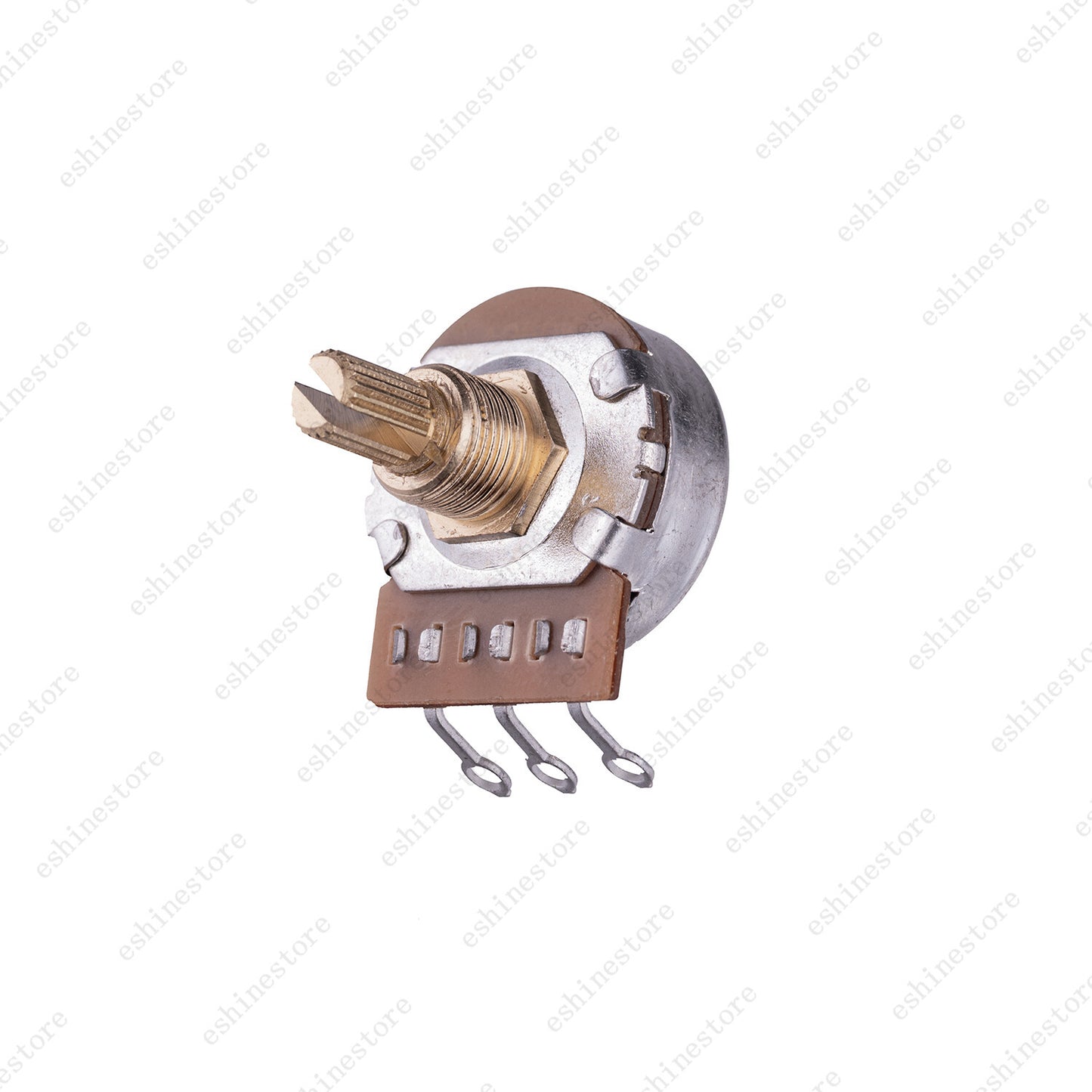 A/B 250K/500K Guitar Potentiometers Brass 15mm Short Shaft Pot US 24 Spline Fine