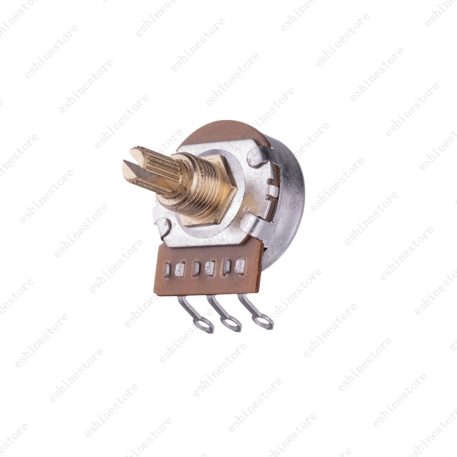 A/B 250K/500K Guitar Potentiometers Brass 15mm Short Shaft Pot US 24 Spline Fine