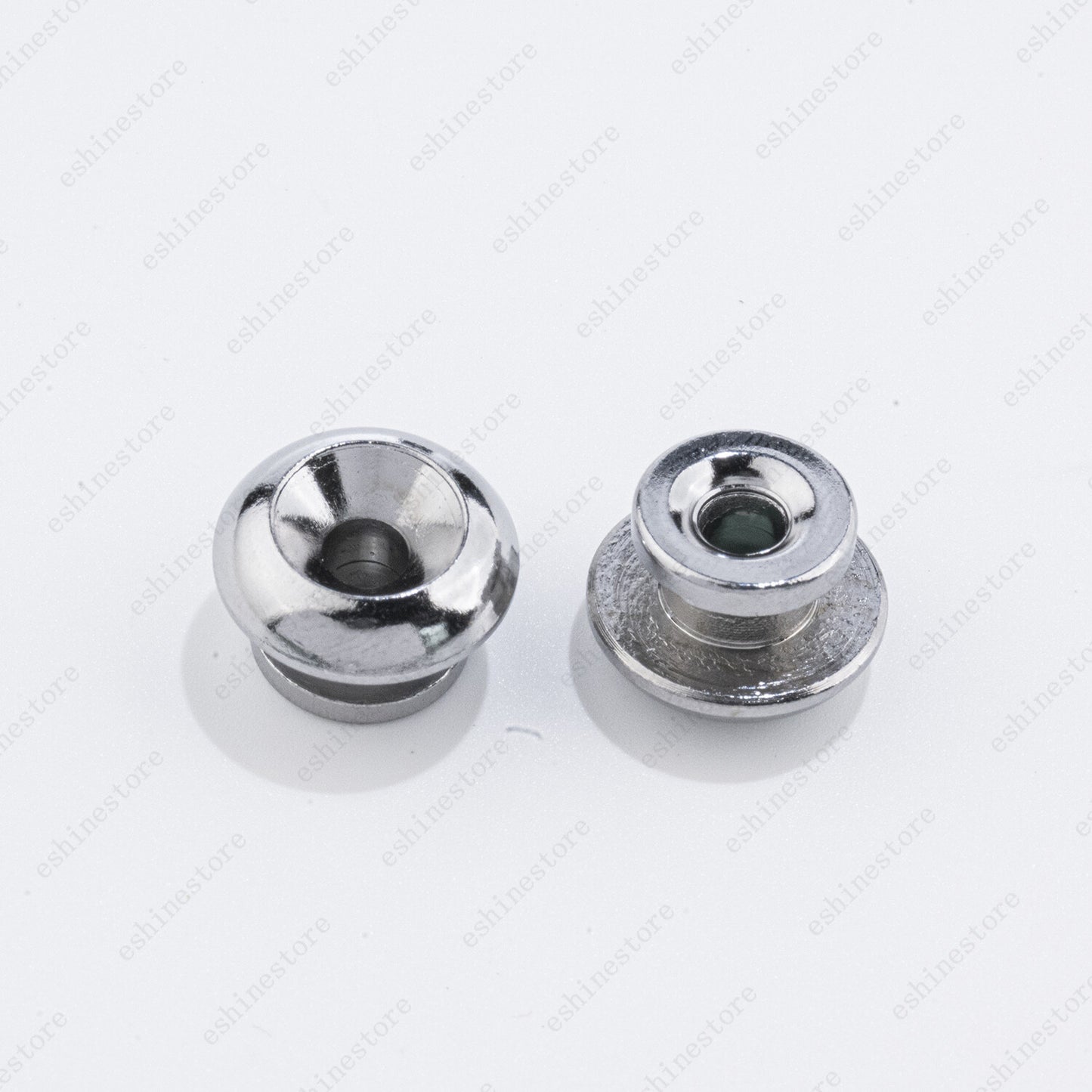 Set of 2 Chrome Guitar Strap Locks End Pins Button Pegs for Guitar Bass Ukulele