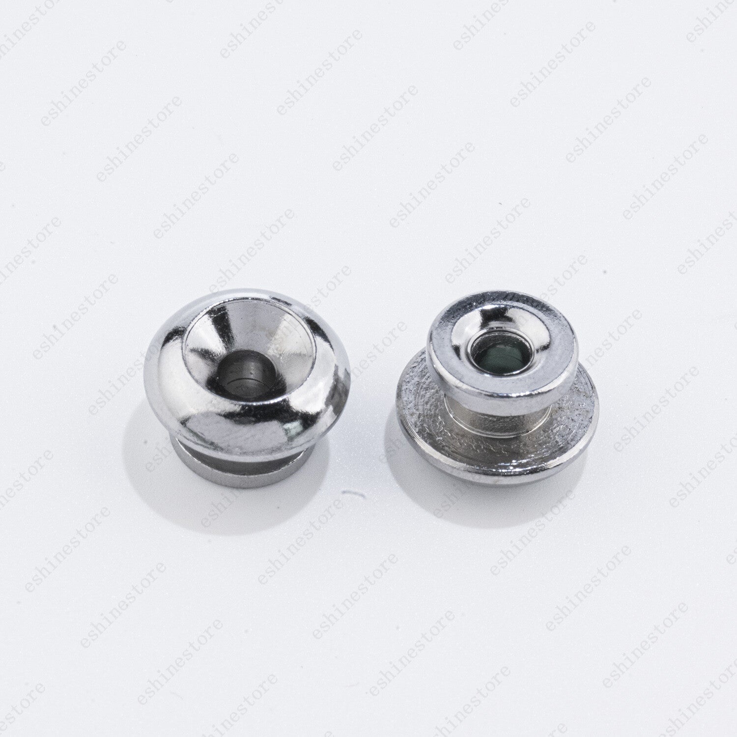 Set of 2 Chrome Guitar Strap Locks End Pins Button Pegs for Guitar Bass Ukulele