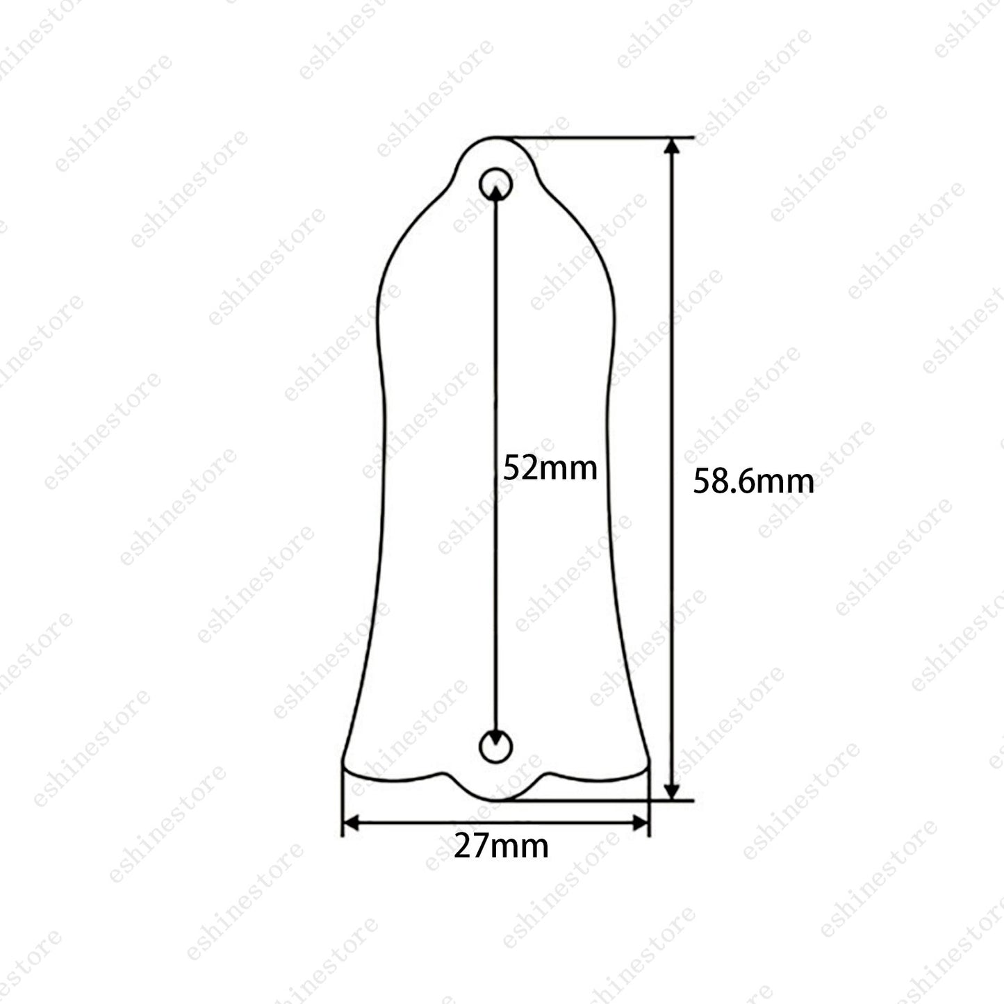 2 Hole 3 Ply Guitar Truss Rod Cover Plate Bell Style For Gibson Les Paul Guitar