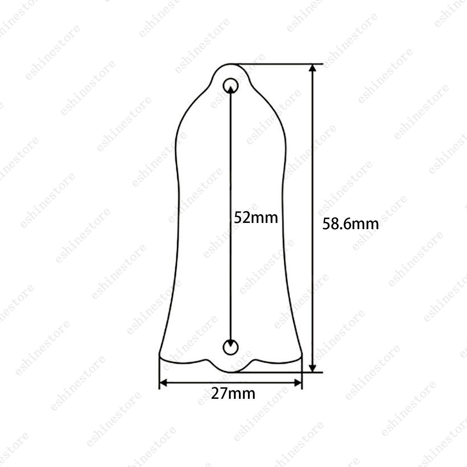 2 Hole 3 Ply Guitar Truss Rod Cover Plate Bell Style For Gibson Les Paul Guitar