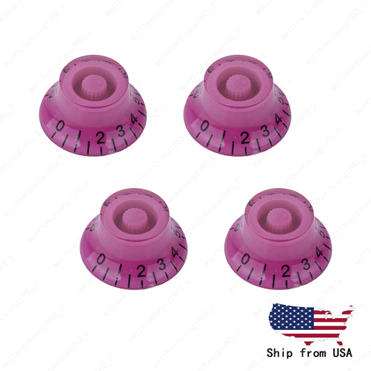 4x Guitar Bell Knobs 18 Fine Spline Top Hat 50s Knobs for SG Les Paul Guitar