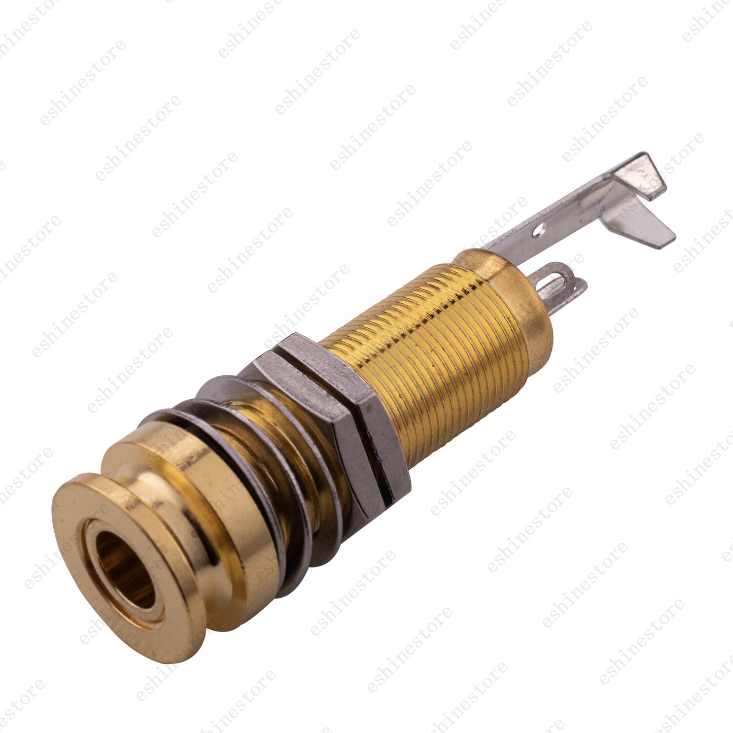 Strap Locker 1/4"Electric Guitar Jack Bass Threaded Output Connector Jack Copper