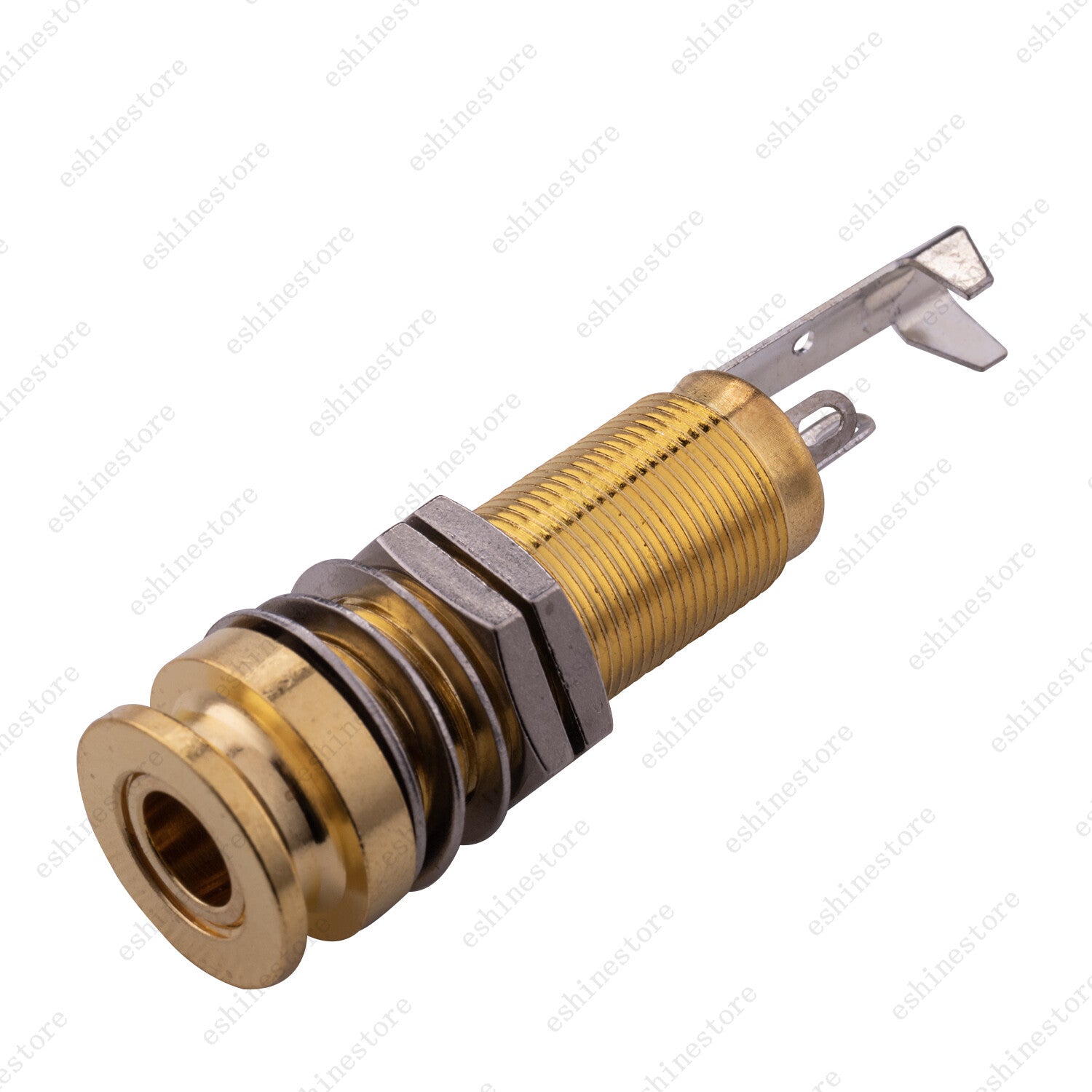 Strap Locker 1/4"Electric Guitar Jack Bass Threaded Output Connector Jack Copper