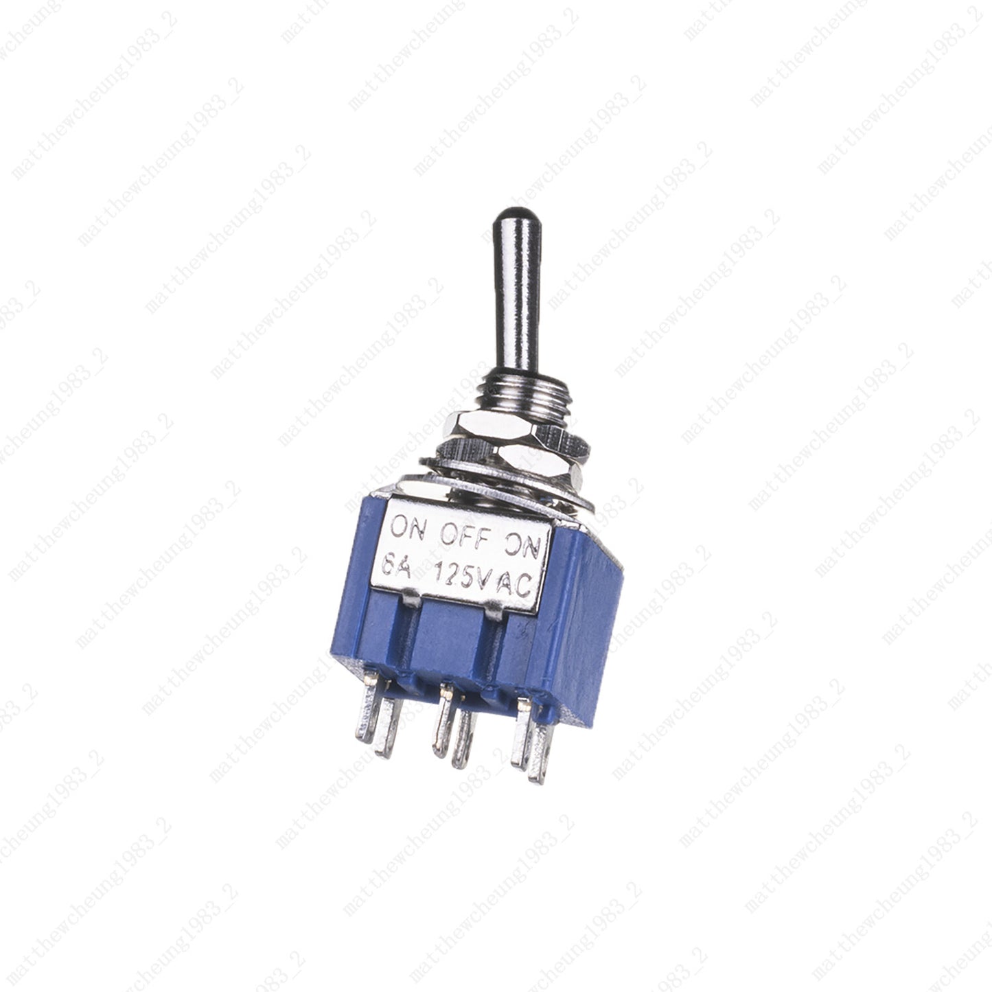 Guitar DPDT Blue 3 Way 6Pin ON OFF ON Guitar Mini Toggle Switch Car/Boat Switche