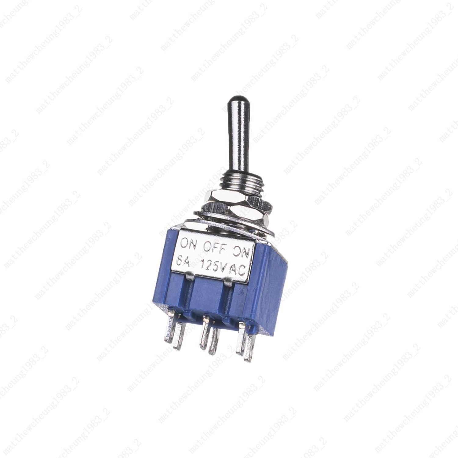 Guitar DPDT Blue 3 Way 6Pin ON OFF ON Guitar Mini Toggle Switch Car/Boat Switche
