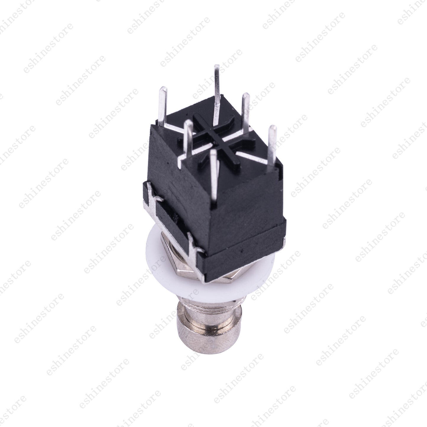 2 Pcs Guitar Effects Effects Pedal Switch 6-pin Stomp Foot Switch in Black
