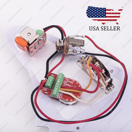Solderless HH Wiring Harness Brass Shaft Pots Push-Push Coil Splitting for Strat