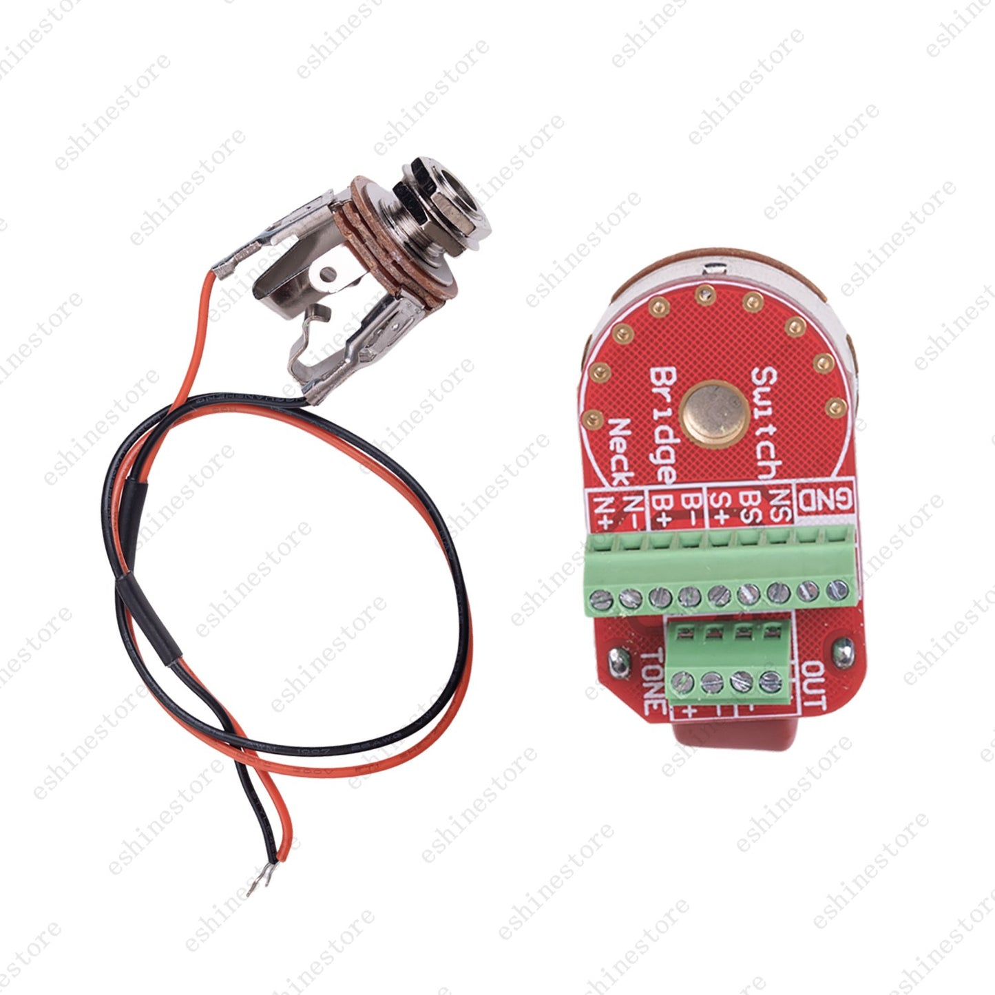 Solderless HH Wiring Harness Treble bleed Circuit w/ Coil Splitting for Strat