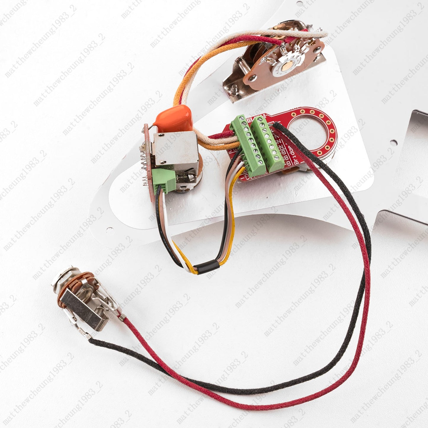 Solderless HH Wiring Harness 3-Way Switch + Push-Push Tone Coil Split for Strat