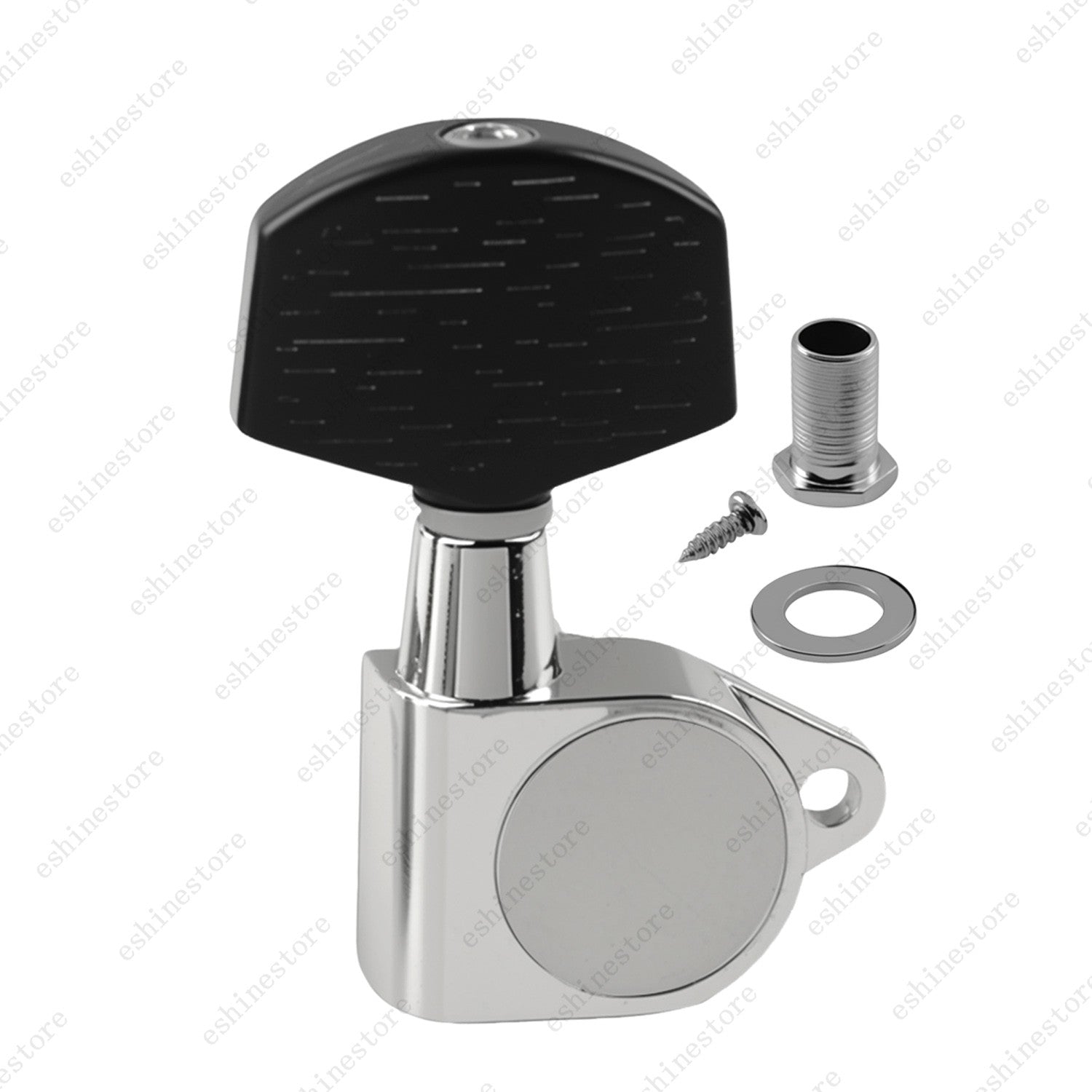 1:14 Ratio Fully Enclosed Guitar Machine Head Black Button for Acoustic Guitar