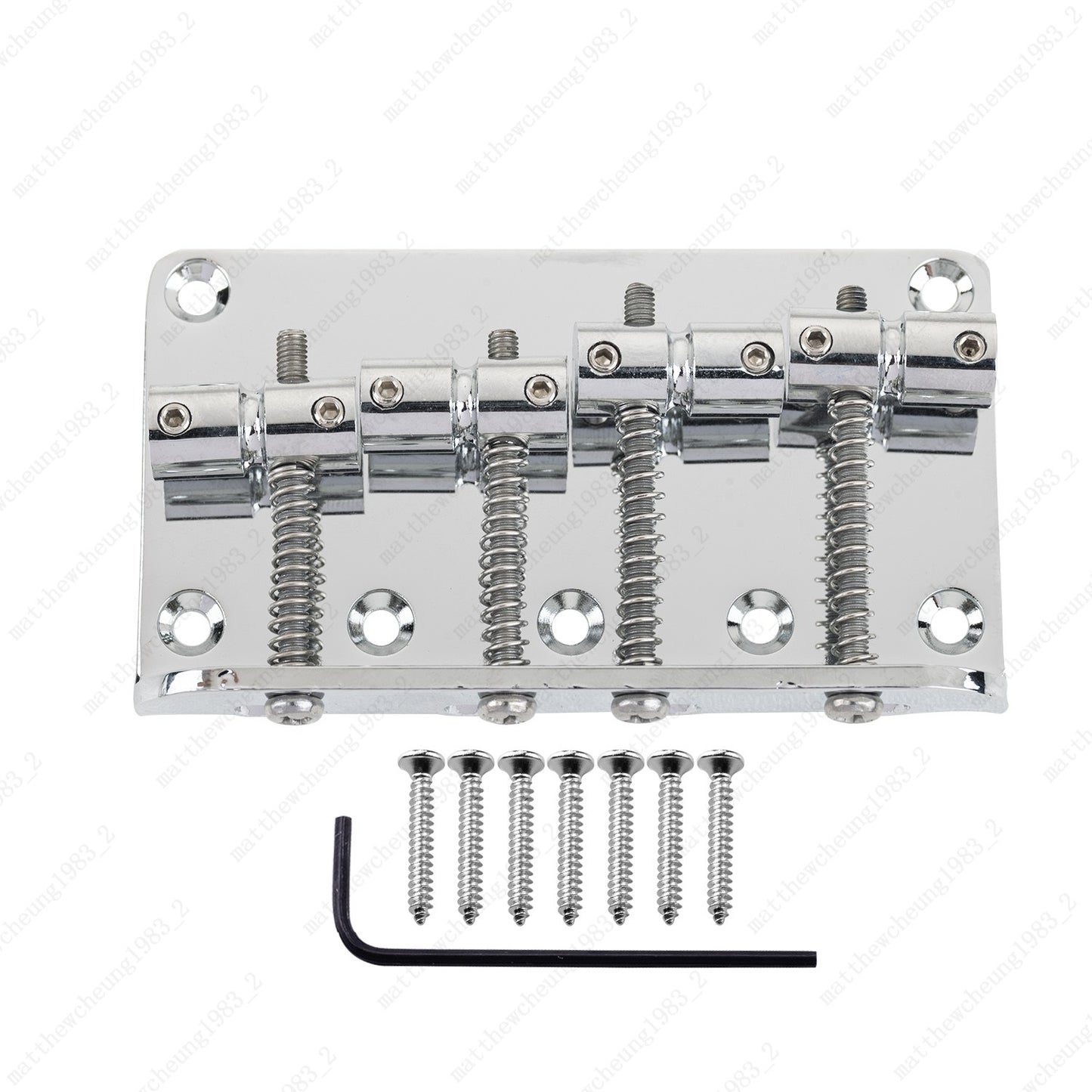 Guitar 4-String 80MM Hard Tail Fixed Bass Guitar Bridge for Jazz/Precision Bass