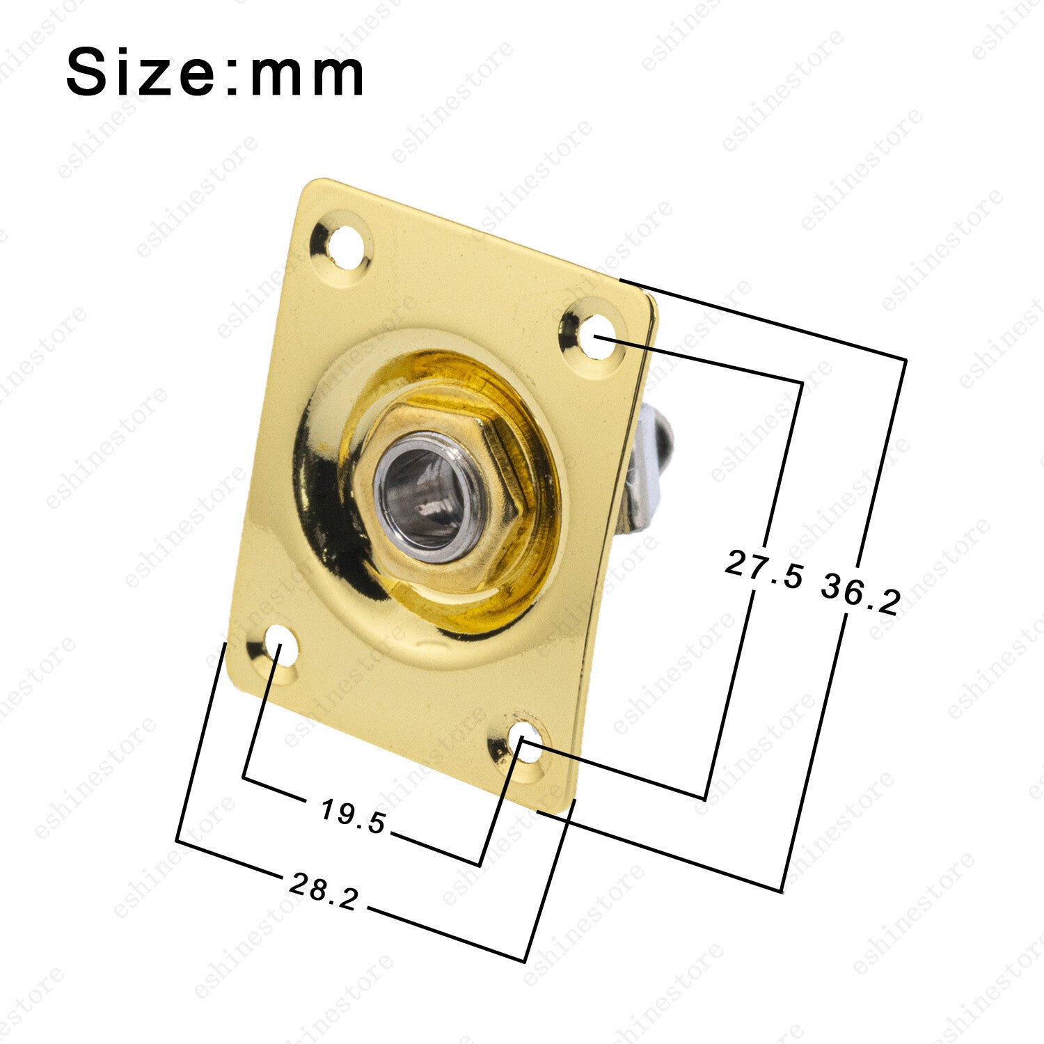 Guitar Output Jack Plate Square Rectangle Socket Screws For Tele Les Paul