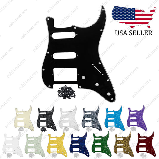 11 Hole SSH Strat Style Pickguard & Screw For USA MIM FENDER Strat Multicolors