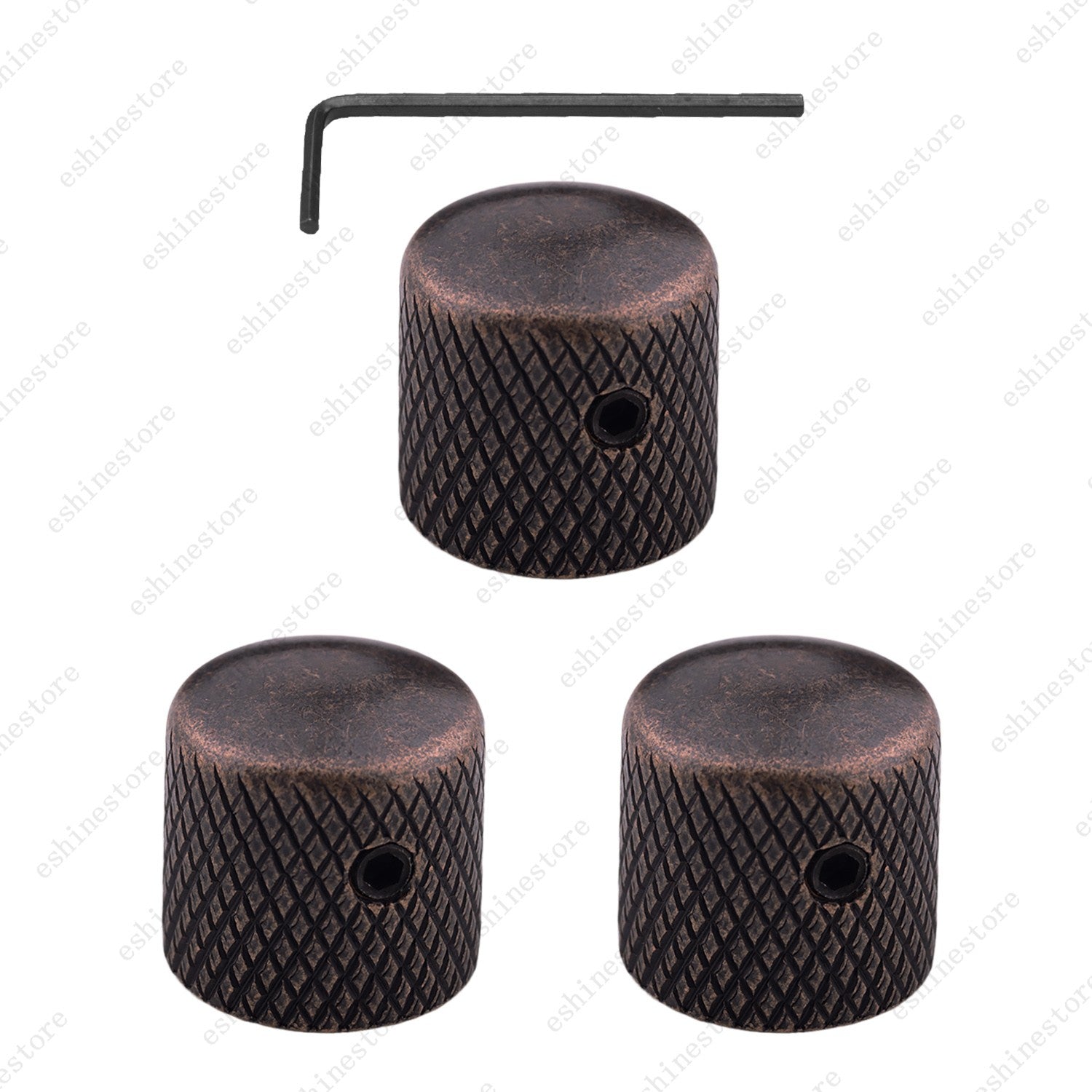 1/2/3/4 pcs Metal Electric Bass Guitar Volume Tone Control Dome Knobs-18 Splines