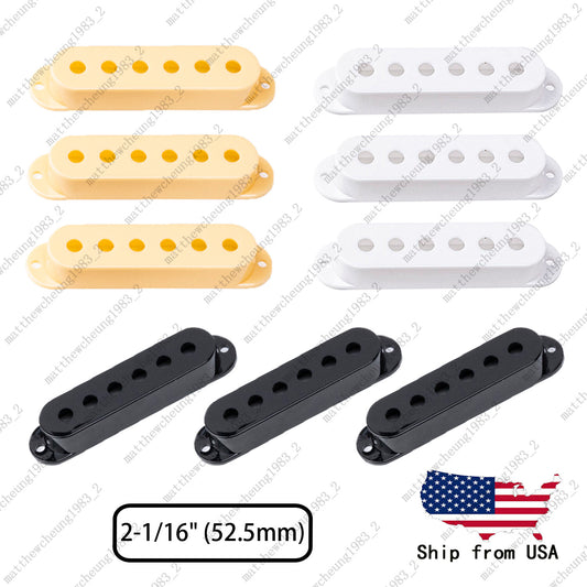 3x Single Coil Guitar Pickup Covers 2-1/16" 52.5mm For Fender USA MEXICAN Strat
