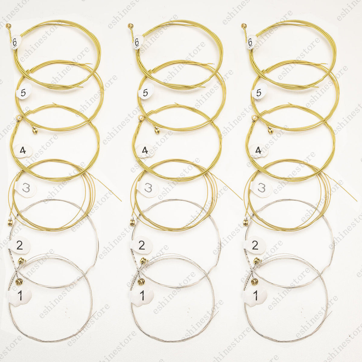 1-3 Set of 6 Guitar Strings Replacement Steel String For Acoustic Guitar 1st-6th