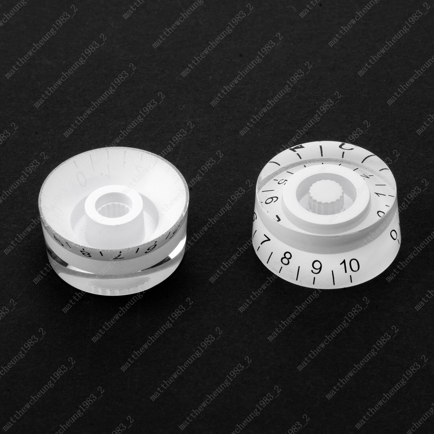 4 Pcs LP Custom Control Knobs Speed Dial Knobs Black w/ Gold for Les Paul SG