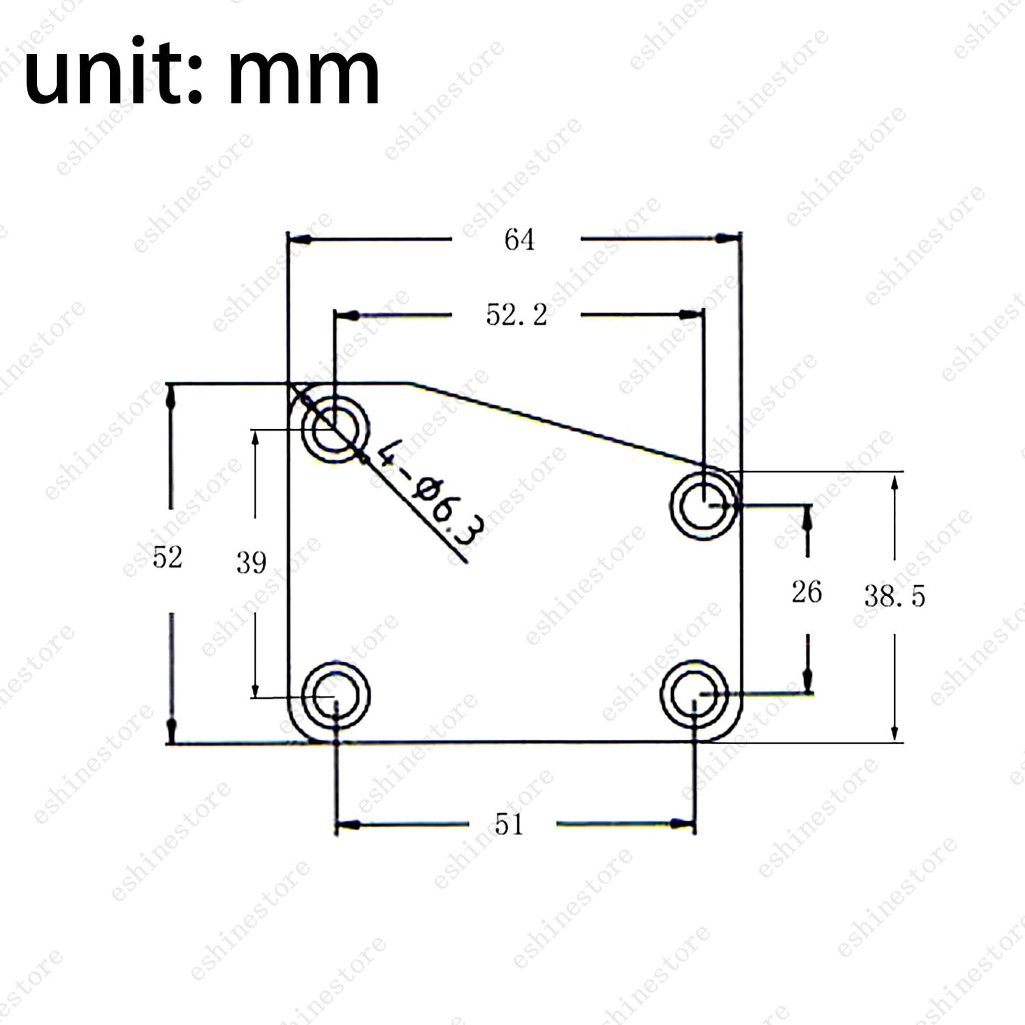 3 Colors Guitar Trapezoid Neck Plate with Screws 4 Hole for Electric Guitar