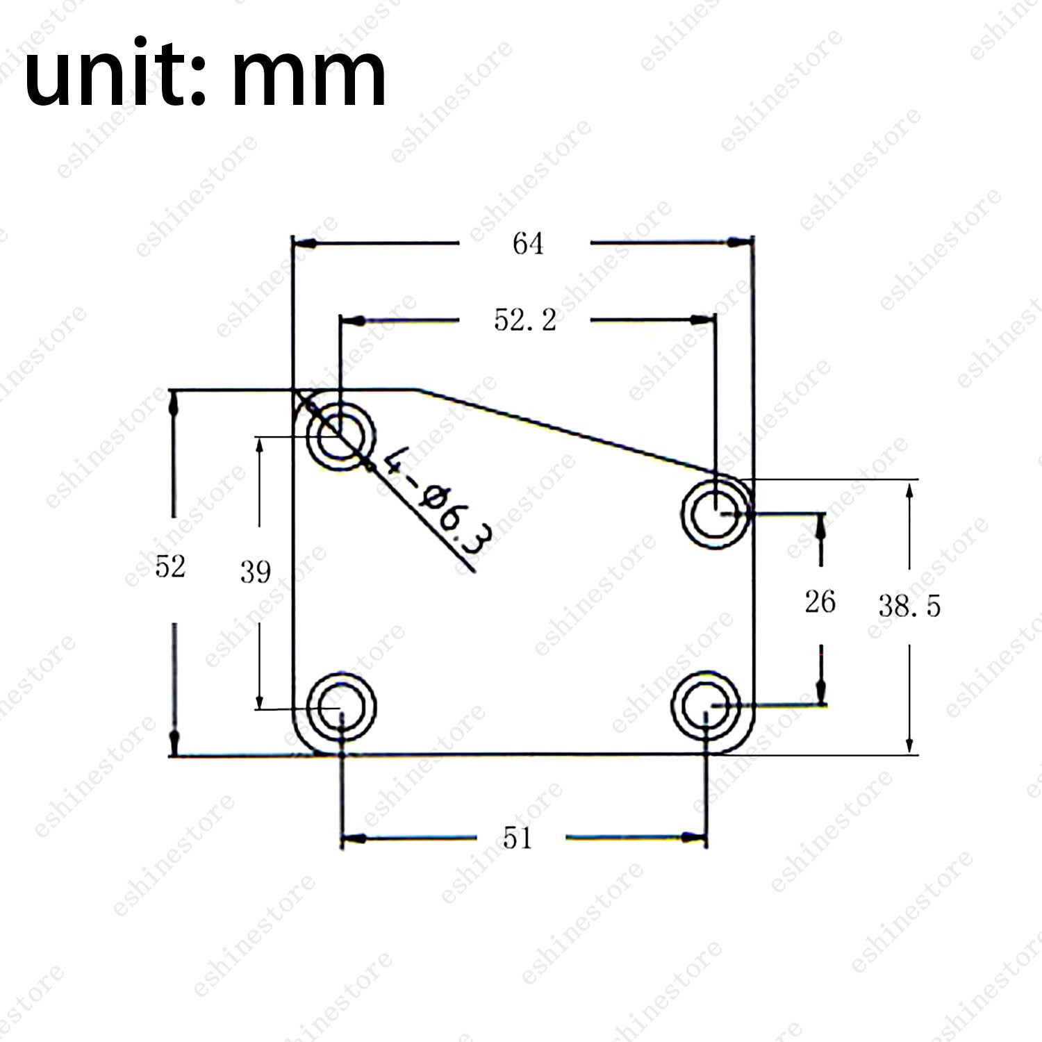 3 Colors Guitar Trapezoid Neck Plate with Screws 4 Hole for Electric Guitar