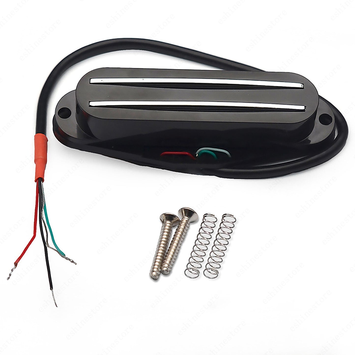 4 Wire Dual Rail Single Coil Mini Humbucker Pickup 9K For Strat Guitar 10 Colors