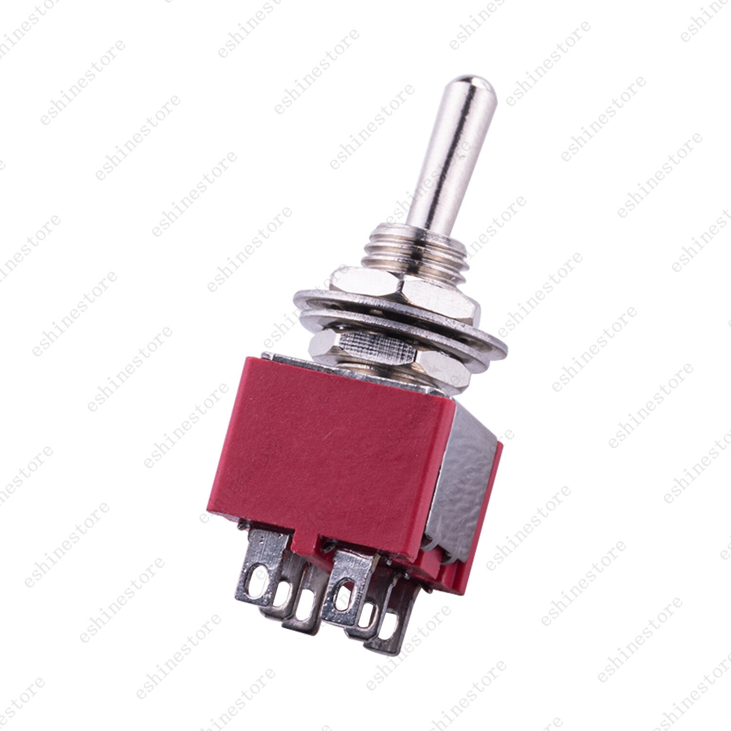 Guitar DPDT Red 3 Way 6 Pin ON OFF ON  Electric Guitar Mini Toggle Switches