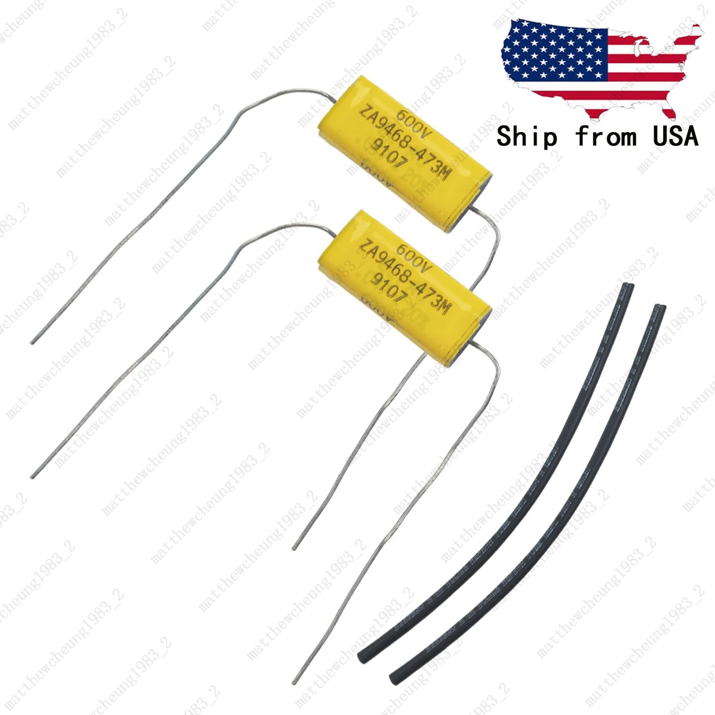 2Pcs Elpac 0.047uF 600V Vintage Tone Poly Film Capacitor for Electric Guitar DIY
