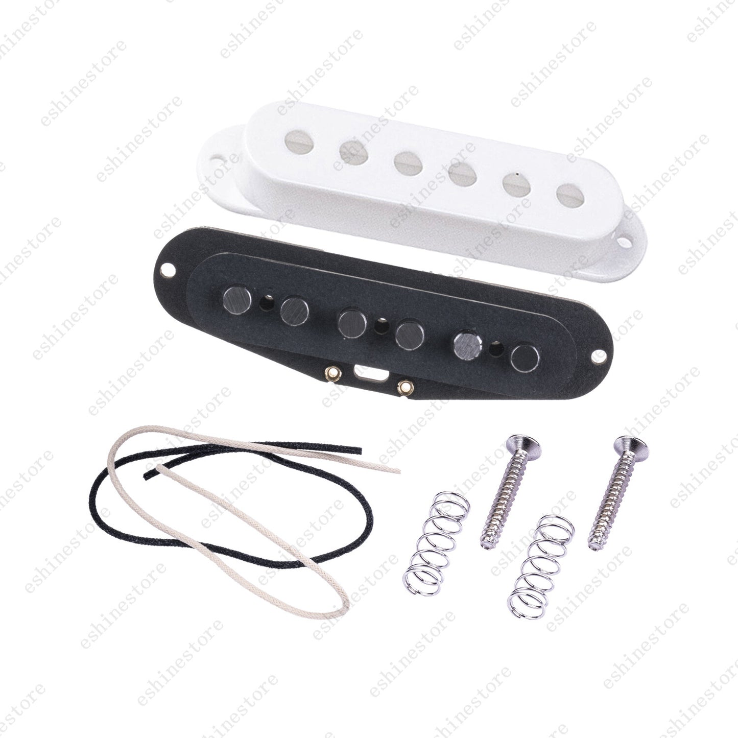 11 Color Flat Top Single Coil Pickup Part Kit Alnico 5 Pole Pieces Fiber Bobbin