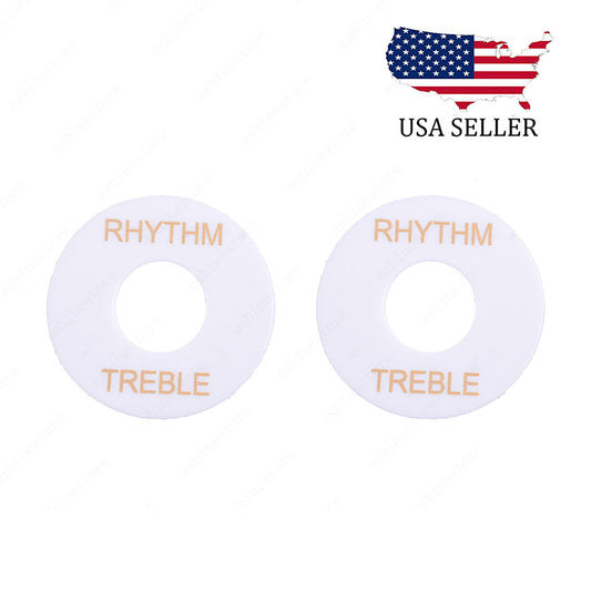 2x White/G Plastic Rhythm Toggle Switch Plate For GIBSON EPI Les Paul SG Guitar