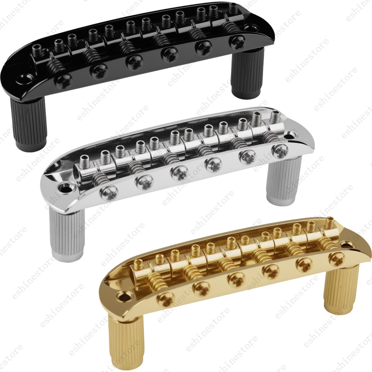 Electric Guitar Bridge Assembly w/ Tailpiece & Saddles For JM Jazzmaster