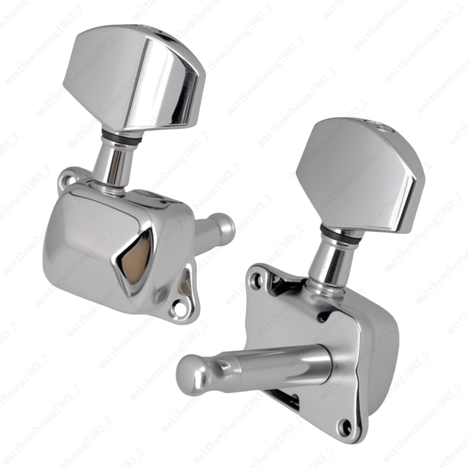 Semi-Closed Guitar Machine Heads Tuners 1:15 Ratio for Acoustic Guitar - Chrome
