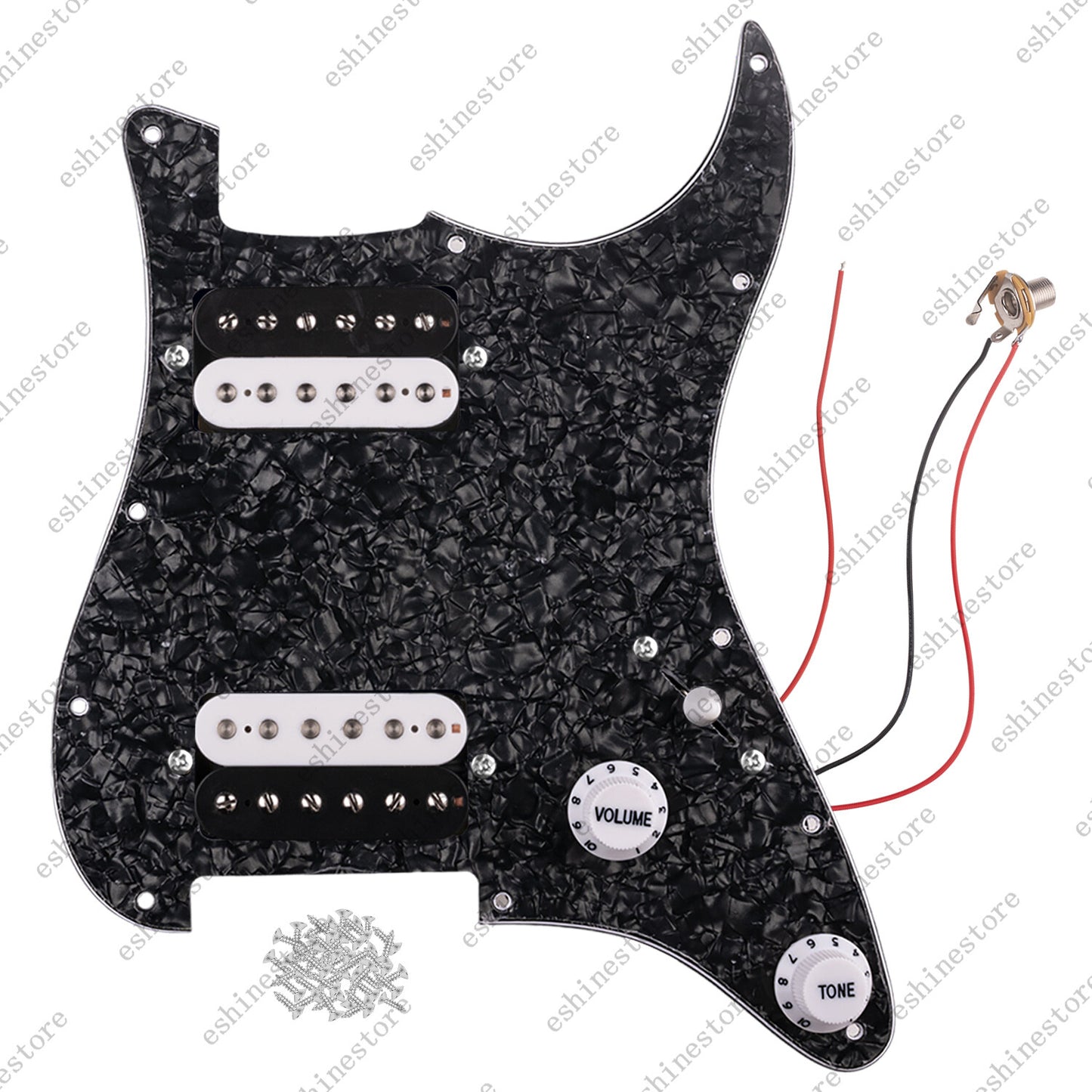 3Ply HH Loaded Prewired Guitar Pickguard Humbuckers Pickup Sets For ST Strat SQ