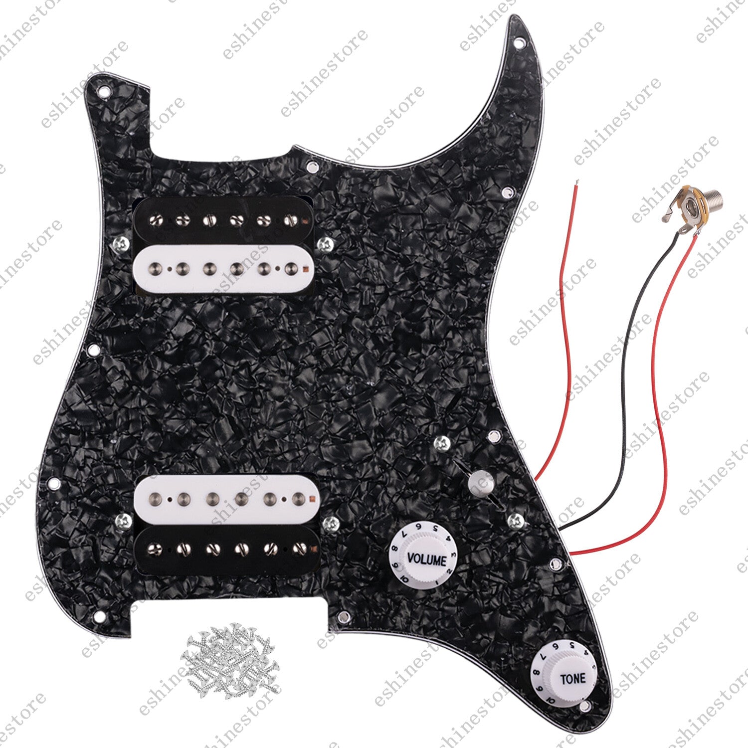 3Ply HH Loaded Prewired Guitar Pickguard Humbuckers Pickup Sets For ST Strat SQ