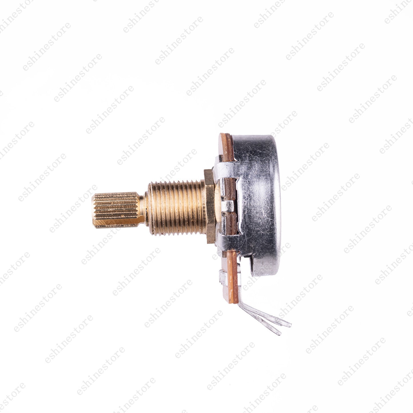 4pcs A500K Guitar Potentiometers Brass 18mm Long Shaft Pot US 24 Spline Fine