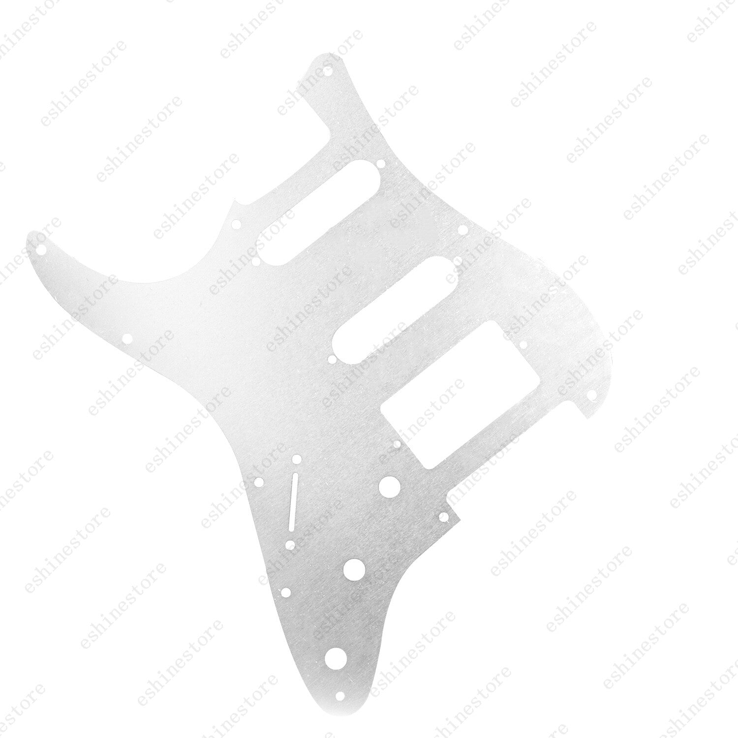 11-Hole Metal Matte Aluminum Anodized ST HSS Pickguard For Fender Strat Chrome