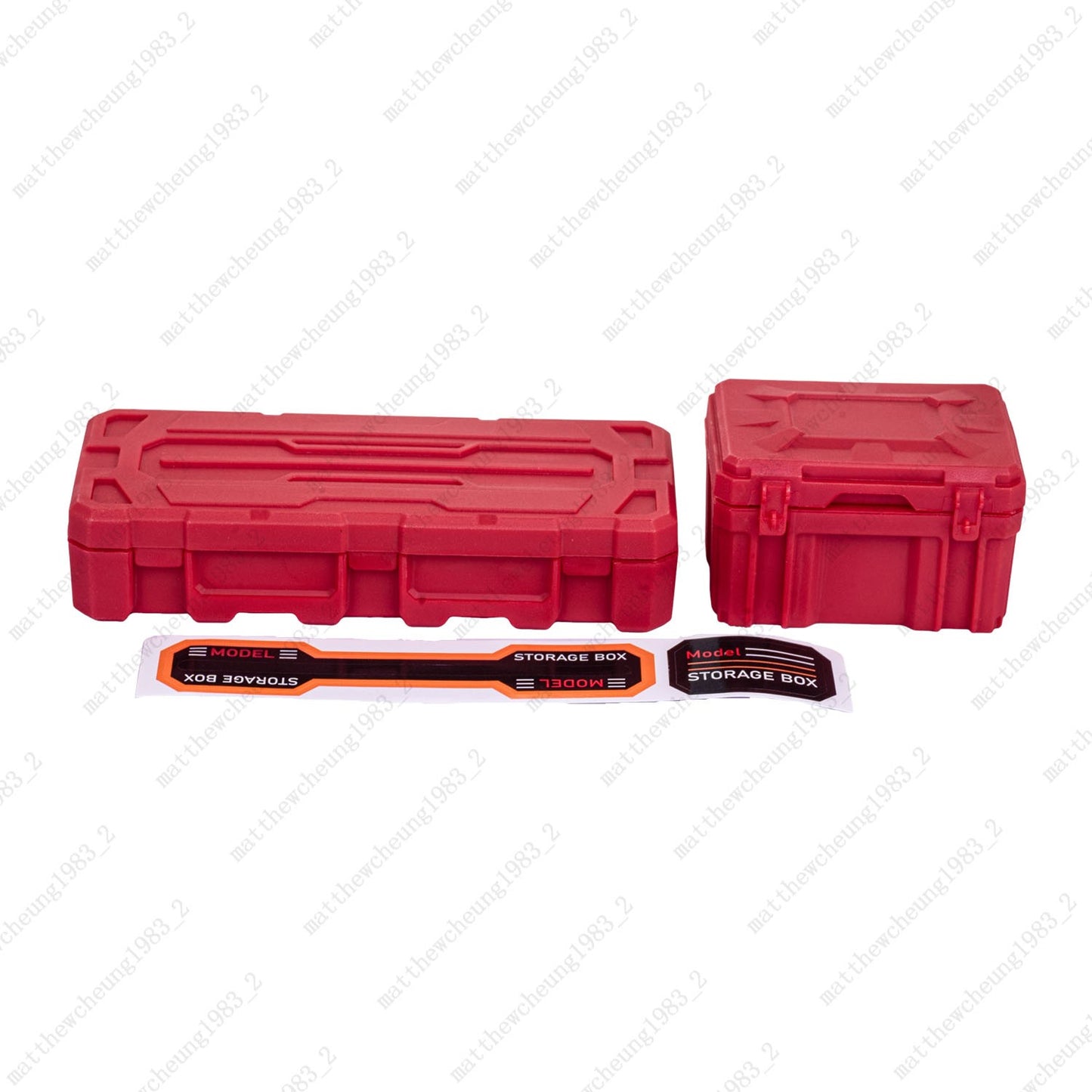 RC Decor Luggage 2-Piece - Red/Black | 108x46x23&56x40x34mm | Fits 1:8/1:10 RC