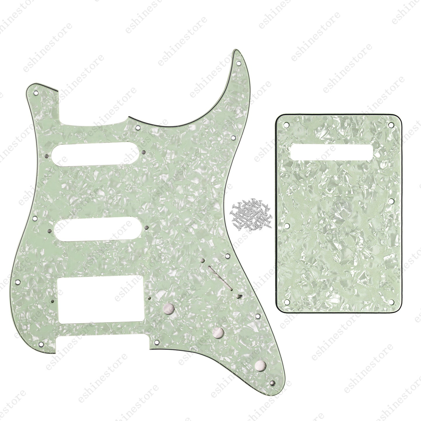 11 Hole SSH 3 Ply Guitar Pickguard & Back Plate For USA MIM FENDER Strat