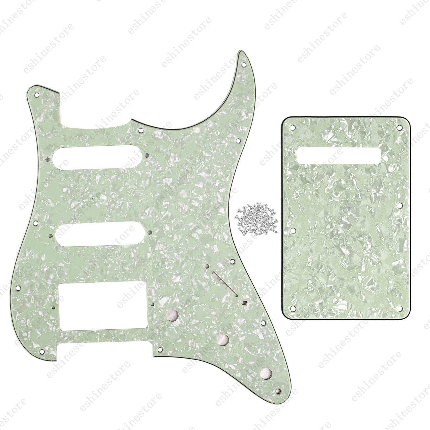11 Hole SSH 3 Ply Guitar Pickguard & Back Plate For USA MIM FENDER Strat