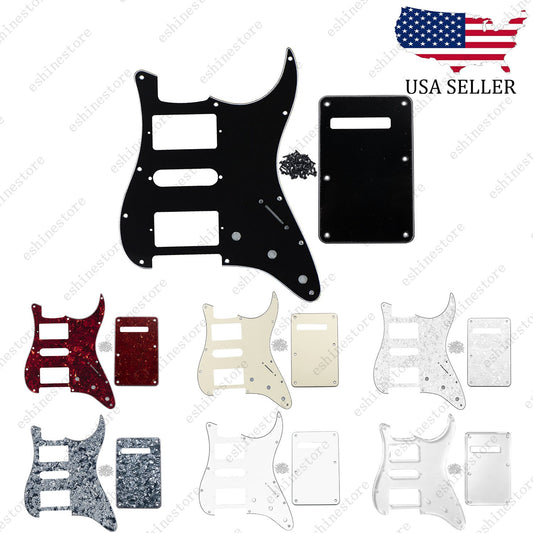 Guitar HSH 3Ply Pickguard & Back Plate Multi Colors For USA MIM FENDER Strat