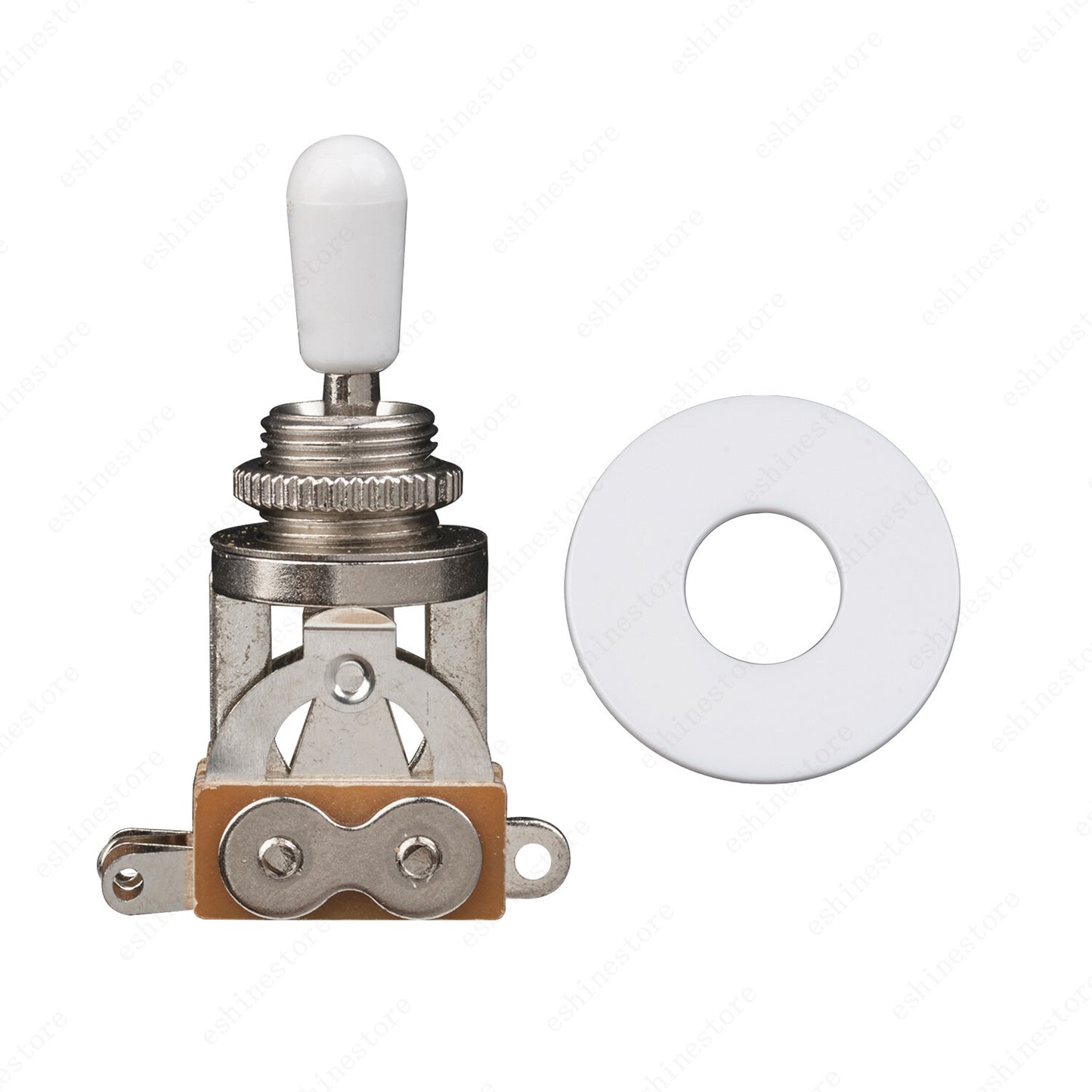NEW Chrome 3-Way Toggle Switch & Plate for Gibson/Epiphone Les Paul Guitar