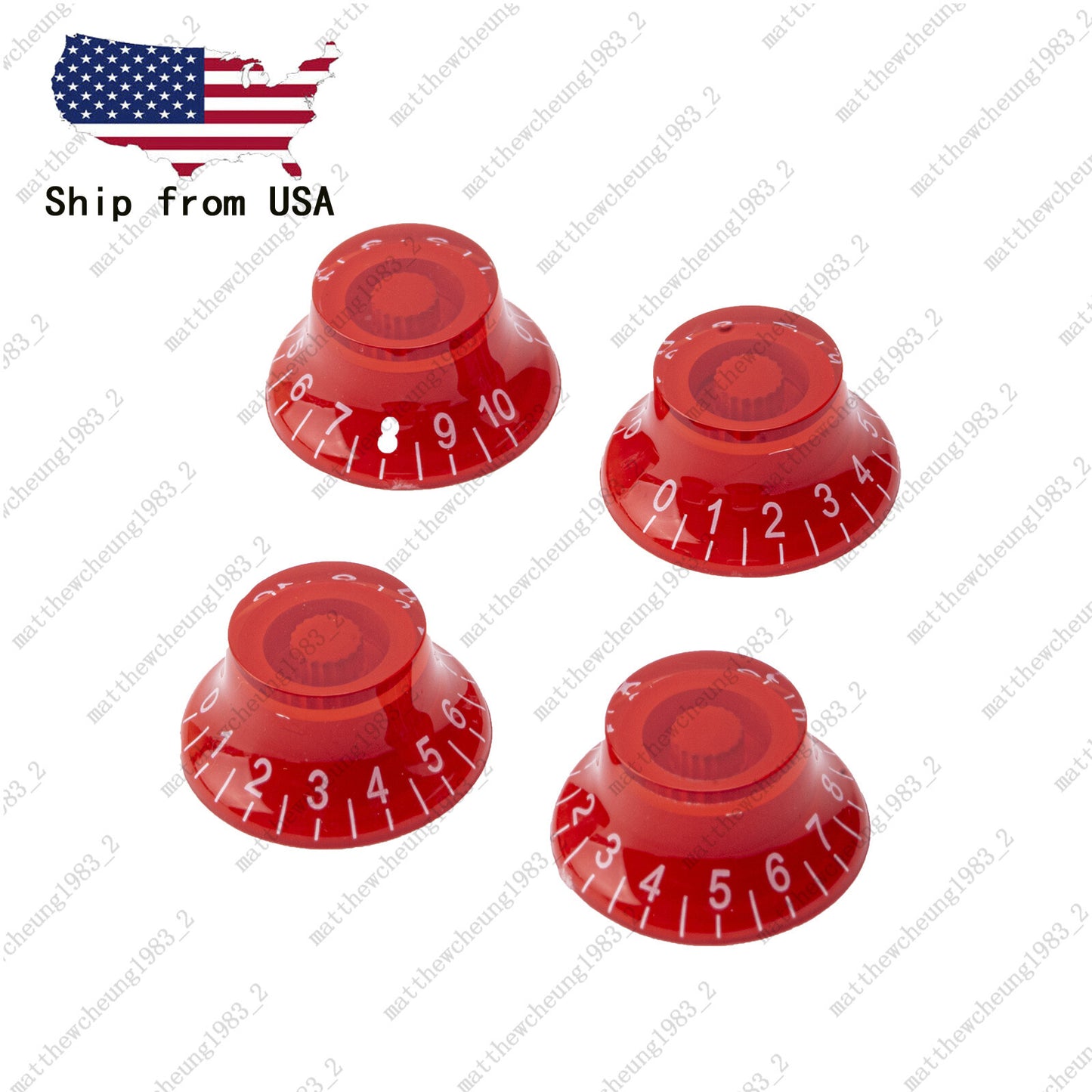 4 Pcs Guitar Control Knobs Speed Knobs Dial Knob 50s Style for SG Les Paul