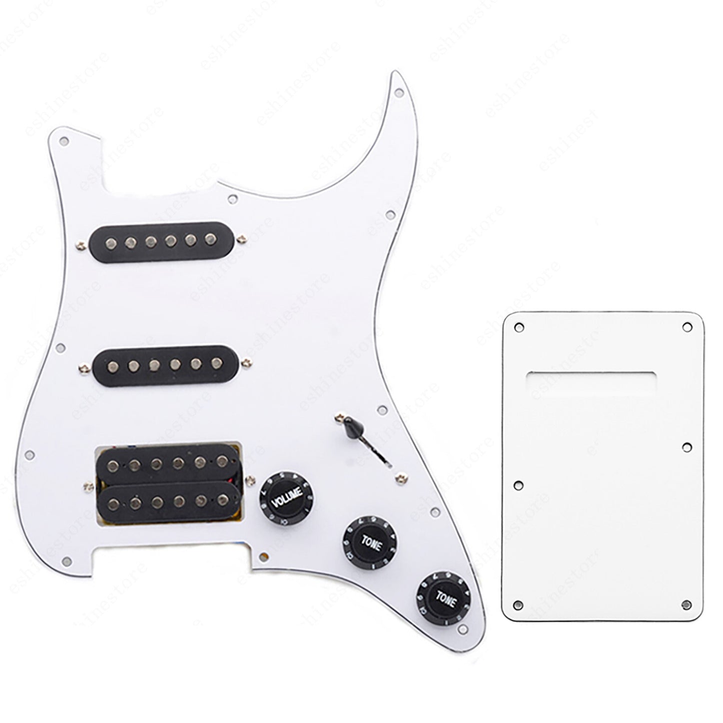 11 Hole Guitar SSH Loaded Pickguard Set & Back Plate For SQ FENDER Stratocaster