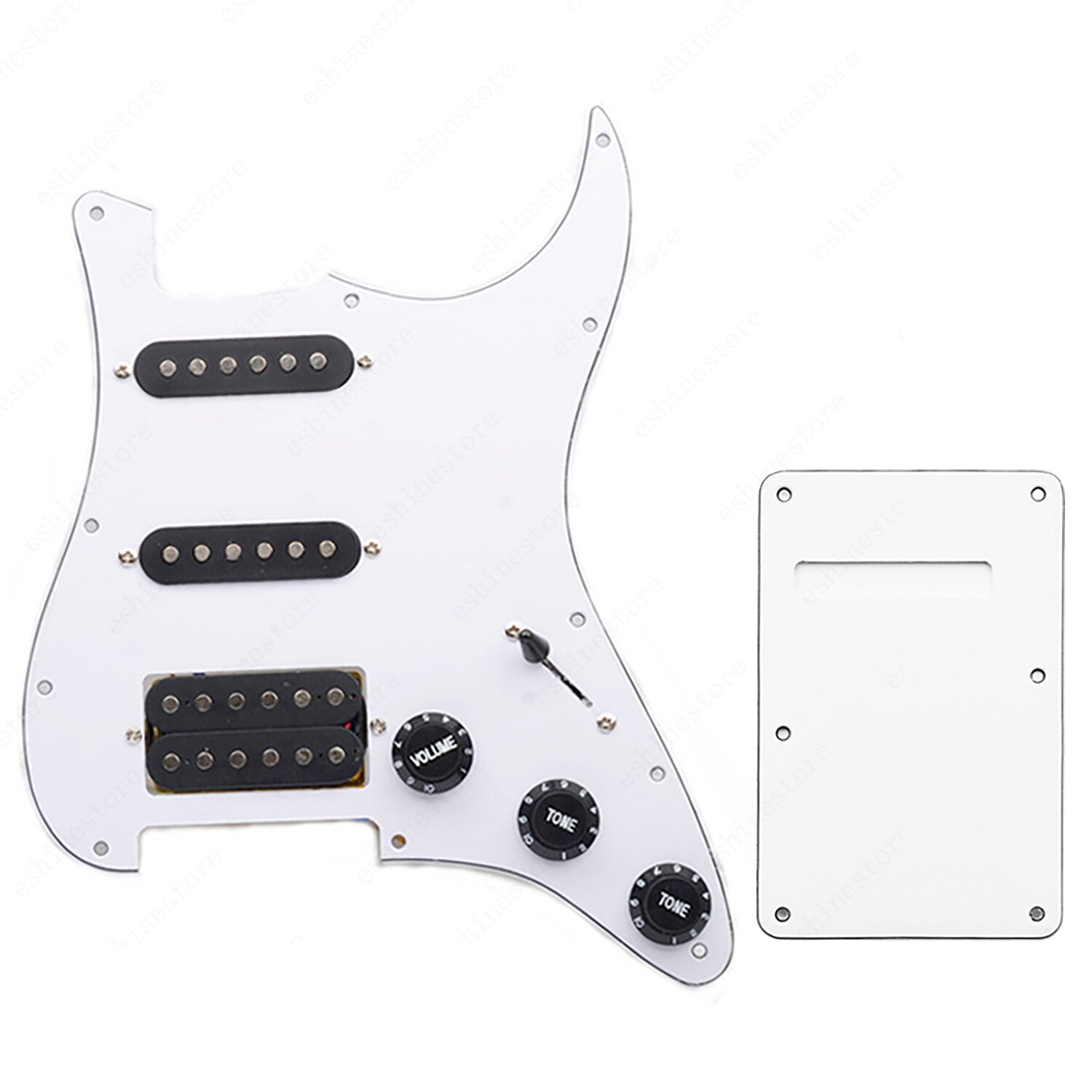 11 Hole Guitar SSH Loaded Pickguard Set & Back Plate For SQ FENDER Stratocaster