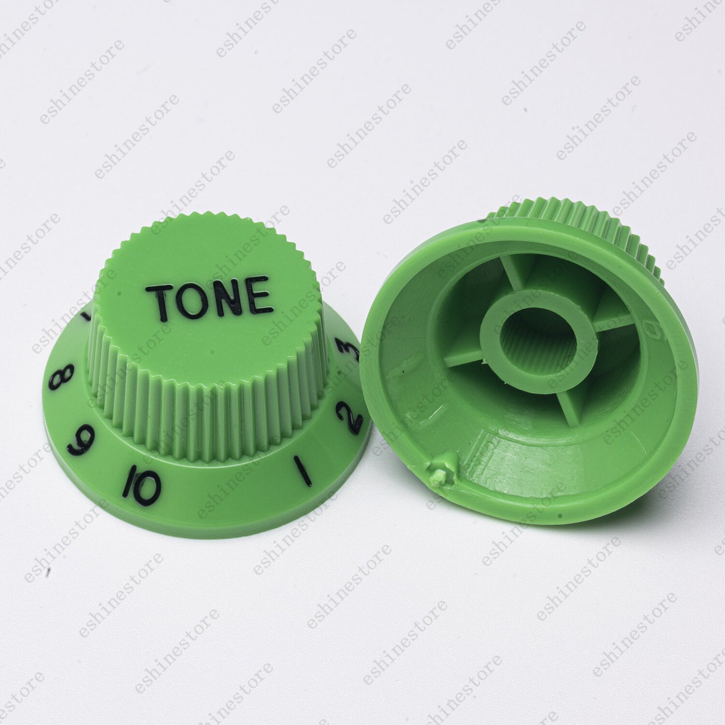 3x Green/ Black Numbers Electric Guitar Knobs Volume Tone Knob For Stratocaster