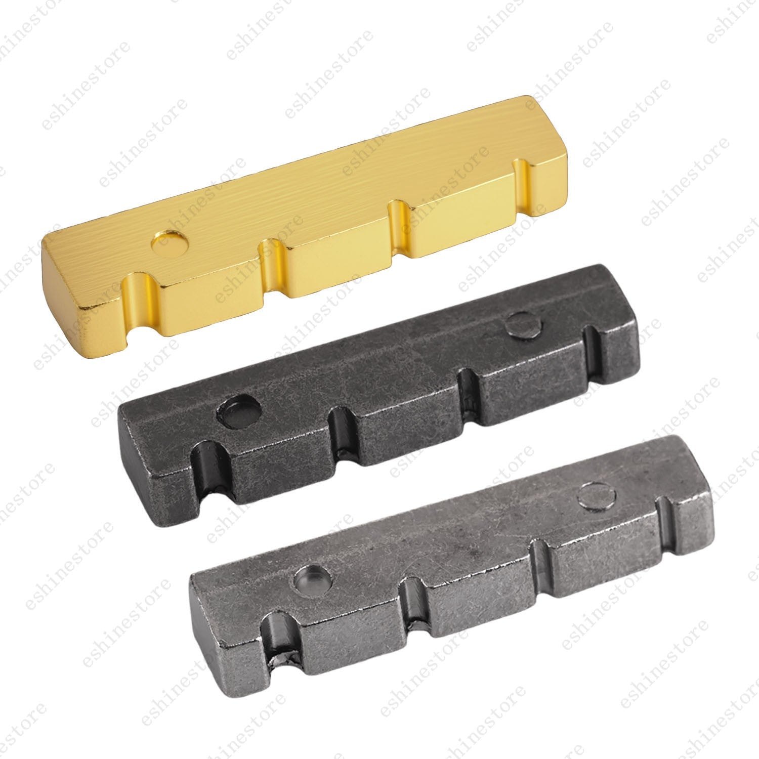 1PC 4 String 42.3x8x8.9MM Pre-Slotted Brass Nut For Electric Bass Guitar