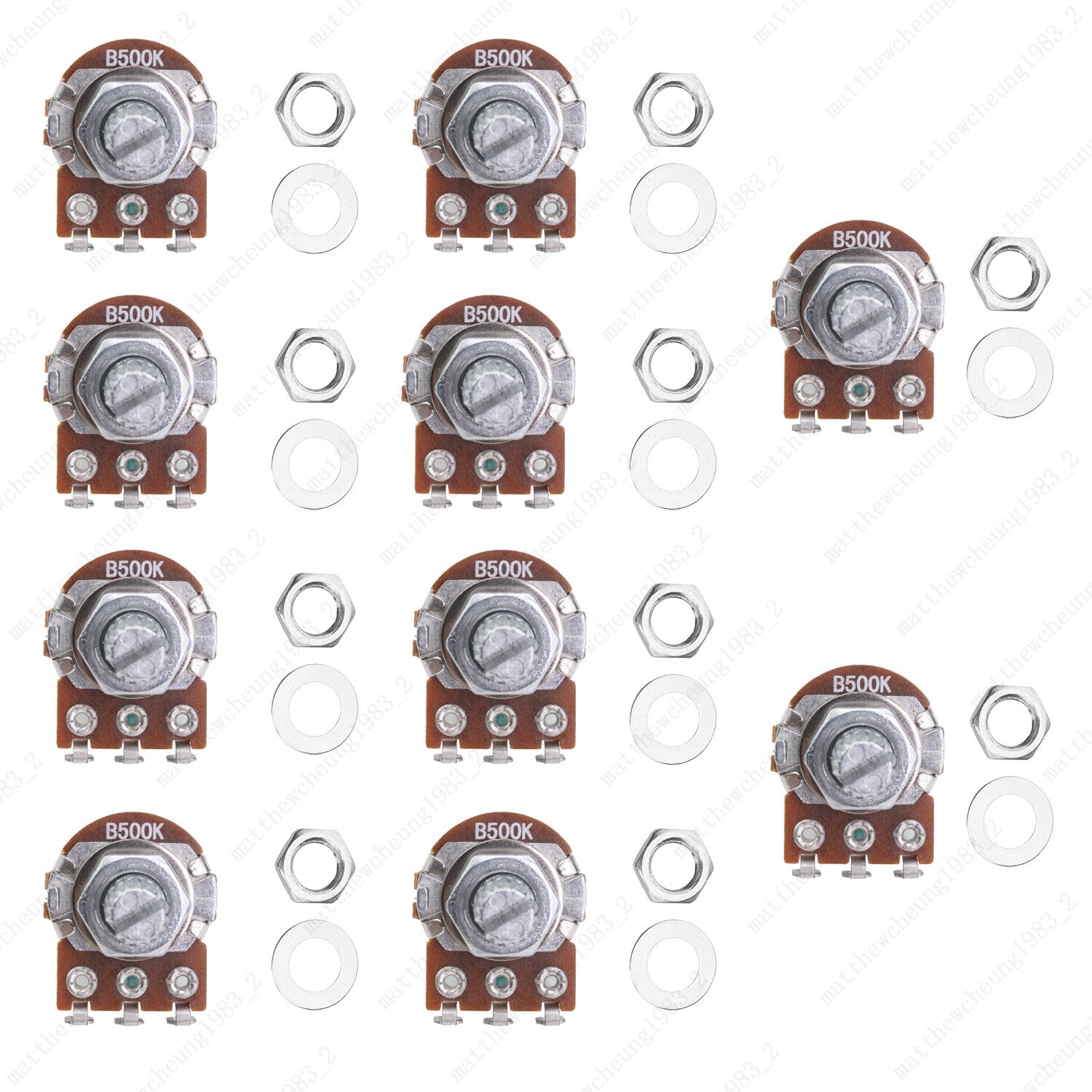 1/3/5/10X Mini Potentiometer Long 18mm A/B 250k/500k Volume Tone Taper Pot
