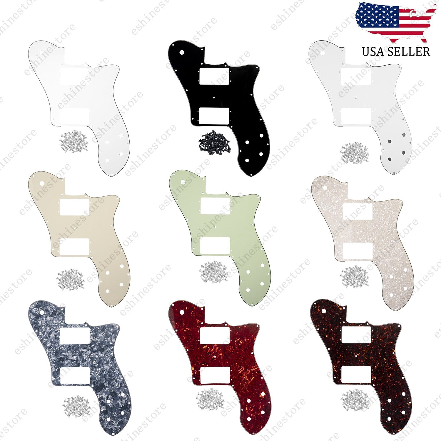 Guitar Pickguard Scratch Plate For Fender MIM Tele 72 Deluxe Wide Range 8 Colors