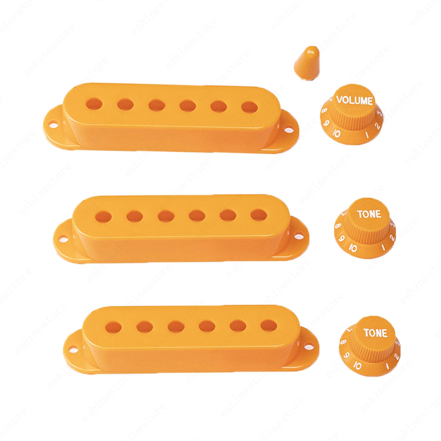 48/50/52mm Guitar Pickup Covers Knobs Switch Tip Set For Fender SQ Strat